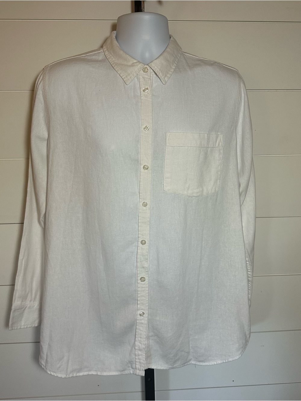 Men's Classic White Button-Up Shirt